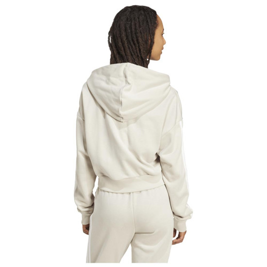 Adidas Γυναικείο φούτερ Essentials 3-Stripes French Terry Cropped Hoodie